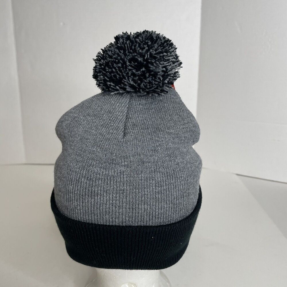 New 23 GOAT Winter Beanie, Gray/Black, Knit, Pom, Acrylic NWT - Picture 3 of 9